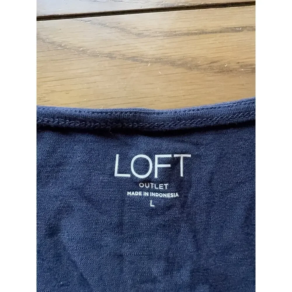 LOFT Women‎ Sz Large Sleeveless V-Neck Lightweight Modern Office Business Casual - Picture 3 of 10